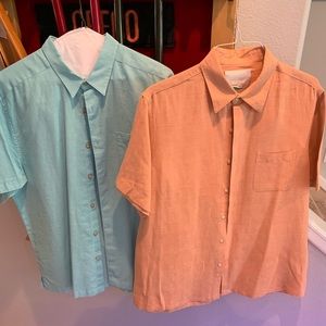Men’s casual shirt sleeve linen shirts